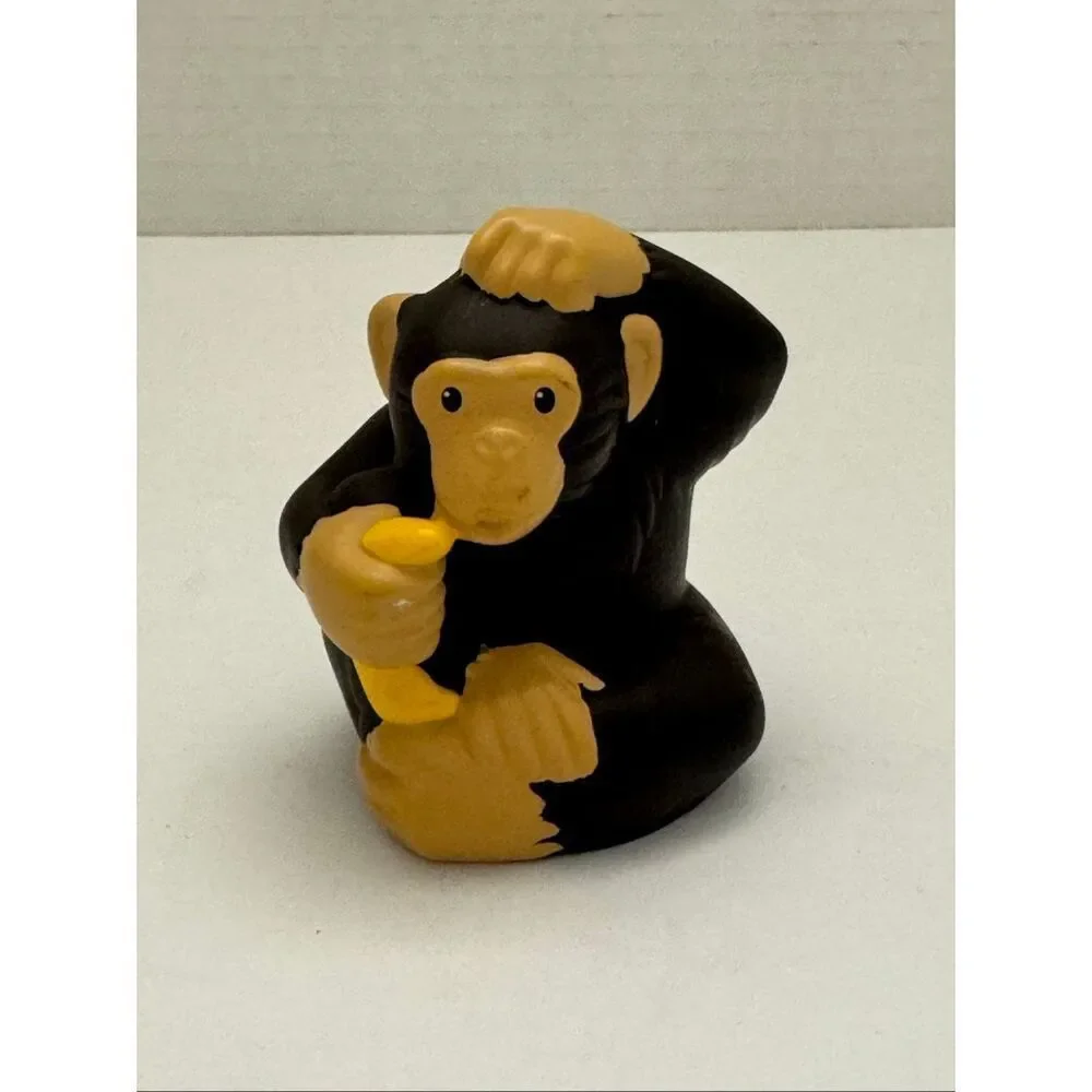 Fisher Price Little People Chimpanzee Holding a Banana Zoo Animal